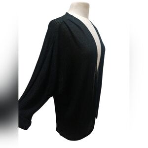 Open-Knit Open-Front Cardigan